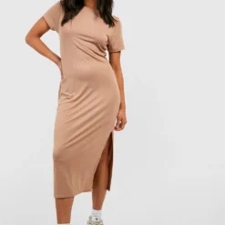 Petite - Robe T-shirt Fendue