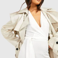 Petite - Robe Côtelée à Ceinture Et Manches Chauve-souris -Pas Cher Vêtue Diva Magasin gzz46987 ecru xl 3