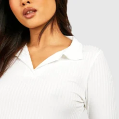 Petite - Robe Côtelée à Ceinture -Pas Cher Vêtue Diva Magasin gzz46990 ecru xl 3