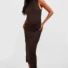 Maternité - Robe De Grossesse Longue à Col Roulé -Pas Cher Vêtue Diva Magasin gzz47041 chocolate xl