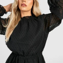 Grande Taille - Robe Patineuse En Mesh -Pas Cher Vêtue Diva Magasin gzz47085 black xl 3