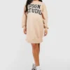 Maternité - Robe Sweat De Grossesse à Slogan Dsgn Studio -Pas Cher Vêtue Diva Magasin gzz47300 taupe xl