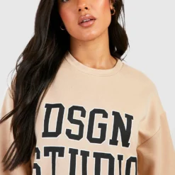 Maternité - Robe Sweat De Grossesse à Slogan Dsgn Studio 9 Maternité - Robe Sweat De Grossesse à Slogan Dsgn Studio -Pas Cher Vêtue Diva Magasin gzz47300 taupe xl 3