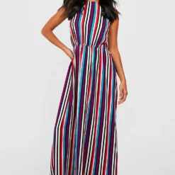 Petite - Robe Longue Rayée -Pas Cher Vêtue Diva Magasin gzz47545 white xl 2