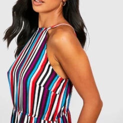 Petite - Robe Longue Rayée -Pas Cher Vêtue Diva Magasin gzz47545 white xl 3