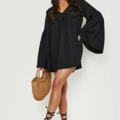 Petite - Robe Patineuse Texturée -Pas Cher Vêtue Diva Magasin gzz47551 black xl 2