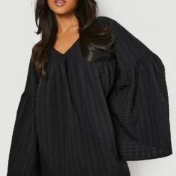 Petite - Robe Patineuse Texturée -Pas Cher Vêtue Diva Magasin gzz47551 black xl 3