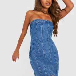 Robe Corset En Jean -Pas Cher Vêtue Diva Magasin gzz47711 mid20wash xl 2