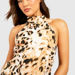 Robe Courte Léopard Dos Nu -Pas Cher Vêtue Diva Magasin gzz47828 brown xl 3 scaled