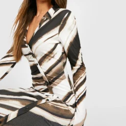 Robe Mi-longue Boutonnée Côtelée -Pas Cher Vêtue Diva Magasin gzz47990 chocolate xl 2