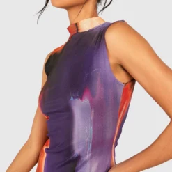 Robe Mi-longue Surteinte En Mesh -Pas Cher Vêtue Diva Magasin gzz48114 multi xl 3