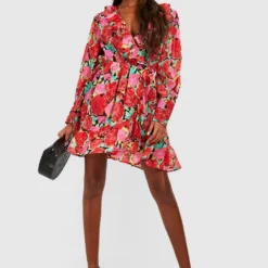 Robe Vintage Imprimée -Pas Cher Vêtue Diva Magasin gzz48154 red xl 2