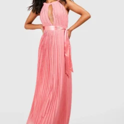 Petite - Robe Longue Plissée à Ceinture