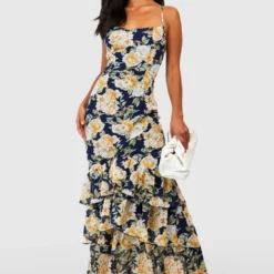 Petite - Robe Longue Fleurie à Volants