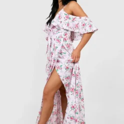 Petite - Robe Longue Fleurie à épaules Dénudées