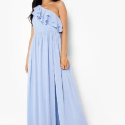 Petite - Robe Asymétrique à Volants 9 Petite - Robe Asymétrique à Volants -Pas Cher Vêtue Diva Magasin gzz48914 pale20blue xl 3