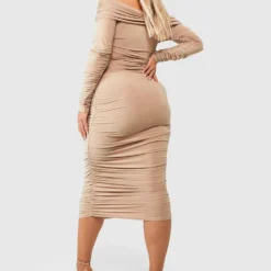 Grande Taille - Robe Mi-longue En Mesh -Pas Cher Vêtue Diva Magasin gzz49036 stone xl 1
