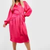 Grande Taille - Robe Patineuse Mi-longue -Pas Cher Vêtue Diva Magasin gzz49043 hot20pink xl