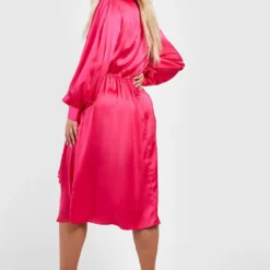 Grande Taille - Robe Patineuse Mi-longue -Pas Cher Vêtue Diva Magasin gzz49043 hot20pink xl 1