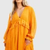 BOOHOO Grande Taille - Robe Babydoll Courte 2 BOOHOO Grande Taille - Robe Babydoll Courte -Pas Cher Vêtue Diva Magasin gzz49054 burnt20orange xl scaled