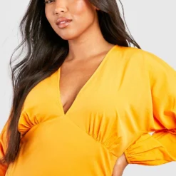 Grande Taille - Robe Mi-longue -Pas Cher Vêtue Diva Magasin gzz49057 burnt20orange xl 3