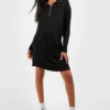 BOOHOO Maternité - Robe T-shirt De Grossesse Zippée -Pas Cher Vêtue Diva Magasin gzz49094 black xl
