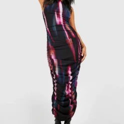 Petite - Robe Longue Froncée En Mesh