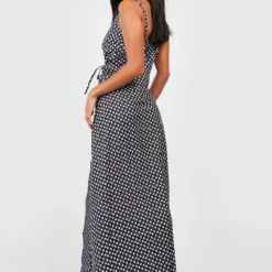 Petite - Robe Portefeuille Longue Fleurie -Pas Cher Vêtue Diva Magasin gzz49278 black xl 1