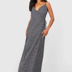 Petite - Robe Portefeuille Longue Fleurie -Pas Cher Vêtue Diva Magasin gzz49278 black xl 2