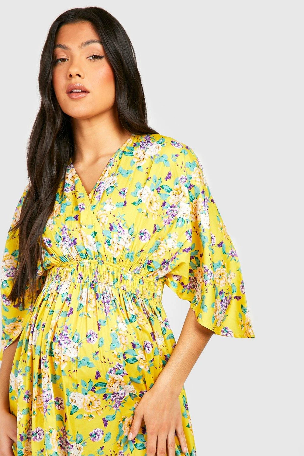 Maternité - Robe De Grossesse Longue à Volants 6 Maternité - Robe De Grossesse Longue à Volants – Image 4