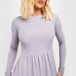 Robe Babydoll à Volants 9 Robe Babydoll à Volants -Pas Cher Vêtue Diva Magasin gzz49423 grey20marl xl 3