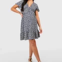 Maternité - Robe De Grossesse Babydoll à Manches Larges