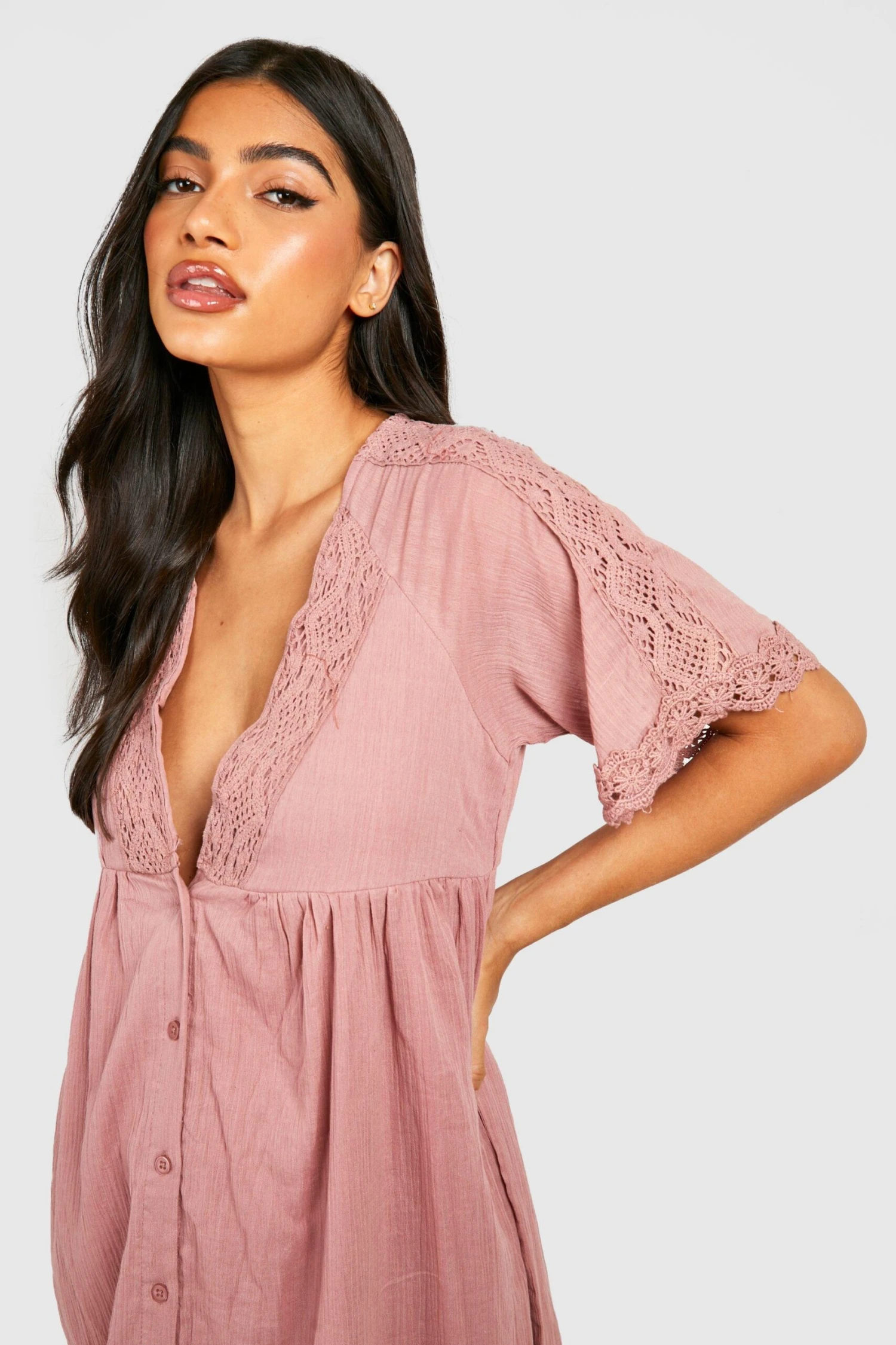 Maternité - Robe De Grossesse Mi-longue En Crochet 6 Maternité - Robe De Grossesse Mi-longue En Crochet – Image 4