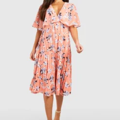 Tall - Robe Cape Plissée 8 Tall - Robe Cape Plissée -Pas Cher Vêtue Diva Magasin gzz49673 pink xl 2 scaled