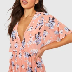 Tall - Robe Cape Plissée 9 Tall - Robe Cape Plissée -Pas Cher Vêtue Diva Magasin gzz49673 pink xl 3 scaled