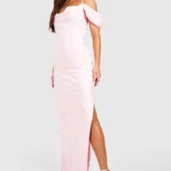 Tall - Robe Longue Satinée à épaules Dénudées