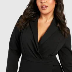 Grande Taille - Robe Blazer -Pas Cher Vêtue Diva Magasin gzz49726 black xl 3