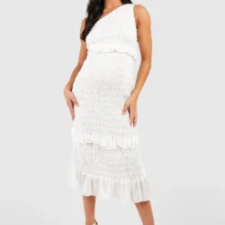 BOOHOO Maternité - Robe De Grossesse Asymétrique En Plumetis