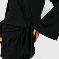 Tall - Robe Blazer à Manches évasées -Pas Cher Vêtue Diva Magasin gzz50009 black xl 3