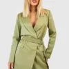 Robe Blazer à Ceinture -Pas Cher Vêtue Diva Magasin gzz50480 khaki xl