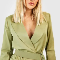 Robe Blazer à Ceinture -Pas Cher Vêtue Diva Magasin gzz50480 khaki xl 3