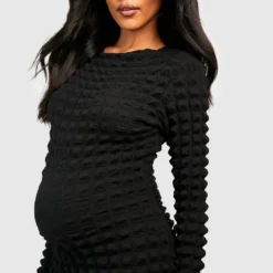 Maternité - Robe De Grossesse En Jersey -Pas Cher Vêtue Diva Magasin gzz50652 black xl 2 scaled