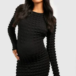 Maternité - Robe De Grossesse En Jersey -Pas Cher Vêtue Diva Magasin gzz50652 black xl 3 scaled