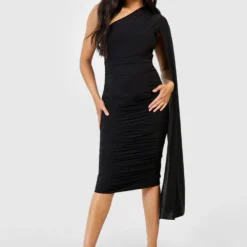 Maternité - Robe De Grossesse Asymétrique Soyeuse -Pas Cher Vêtue Diva Magasin gzz50654 black xl 2