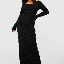 Petite - Robe Texturée à Col Carré