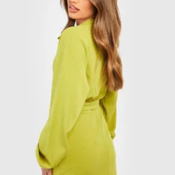 Robe Droite à Ceinture -Pas Cher Vêtue Diva Magasin gzz50803 olive xl 1