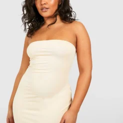 Grande Taille - Robe Mi-longue Premium -Pas Cher Vêtue Diva Magasin gzz50930 sand xl 3