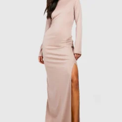 Tall - Robe Longue Côtelée Fendue