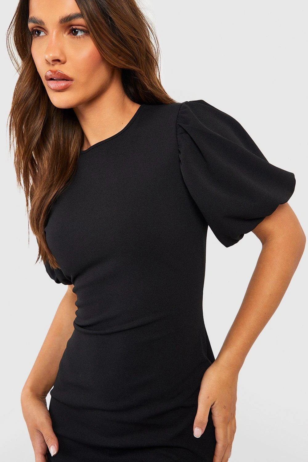 Robe Mi-longue à Manches Bouffantes 6 Robe Mi-longue à Manches Bouffantes – Image 4