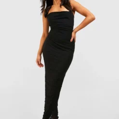 Petite - Robe Longue Texturée En Mesh